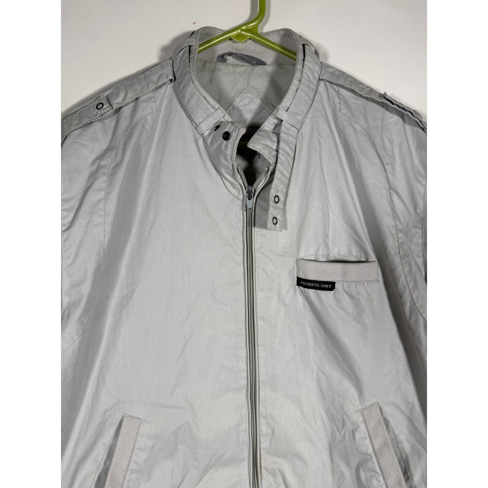 Vintage Members Only Gray Cafe Racer Jacket Mens 42 Europe Craft Bomber